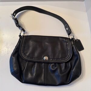 Coach Authentic Vintage Black Leather Soho Shoulder Bag